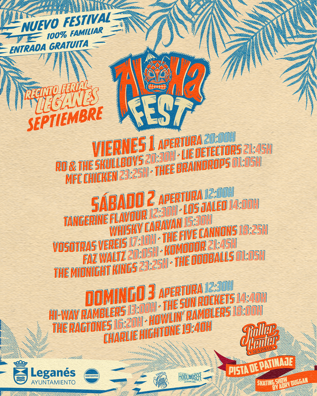 El festival familiar de Leganés ALOHA FESTIVAL presenta sus horarios de